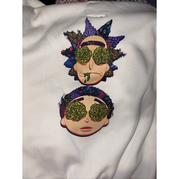 Members Only RICK AND MORTY Sweatshirt Adult Swim Hoodie Mens Size Medium - Picture 2 of 6